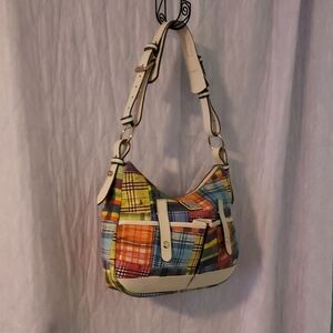 Dooney &Bourke Picnic Plaid Adjustable Straps Shoulder Bag.      (#64)